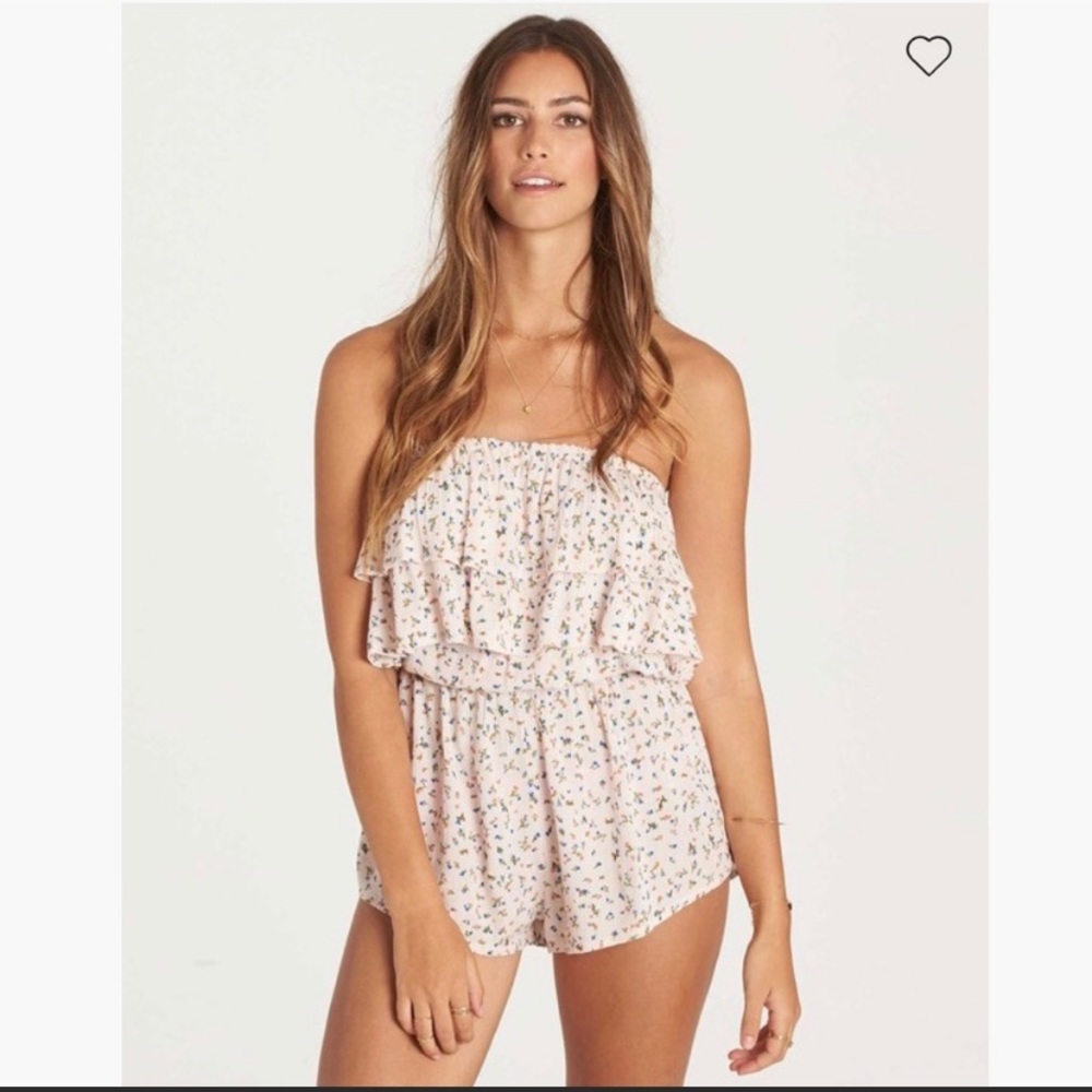 Billabong Pink Floral Romper